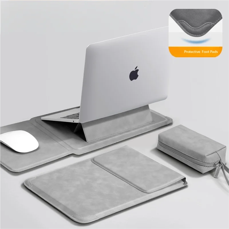 Multifunktionale Laptop-Hülle mit integriertem Ständer & Mauspad
